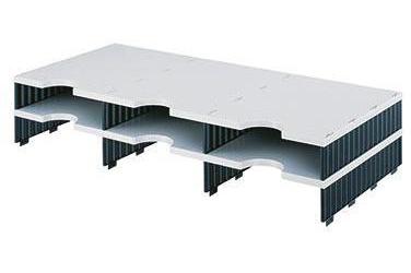styro Dokumentenablage doc trio Aufbaueinheit 72,3 x 14 x 33,1 cm (B x H x T) Polyl grau/schwarz