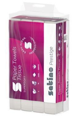 SATINO BY WEPA Papierhandtuch Prestige 20,6 x 32 cm (B x L) Zellstoff hochweiß 25 x 120 Bl./Pack.