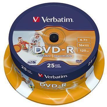 Verbatim DVD-R 120min 4,7Gbyte 16x 25 St./Pack.