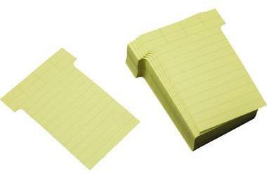 Ultradex T-Karte 60 x 85 mm (B x H) 170g/m² liniert Karton hellgelb 100 St./Pack.