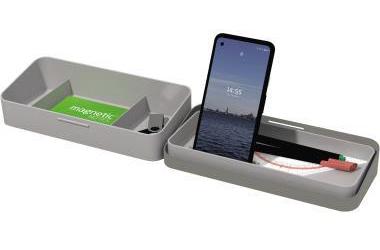 helit Tischorganizer the companion 22,5 x 5,6 x 10 cm (B x H x T) nicht gefüllt Kunststoff recycelt lichtgrau/grau