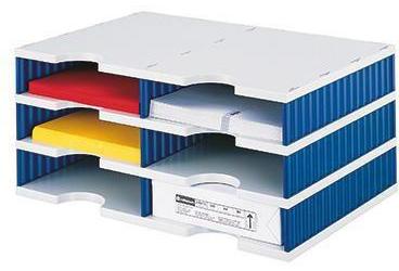 styro Dokumentenablage doc duo Grundeinheit 48,5 x 22,3 x 33,1 cm (B x H x T) Polyl grau/blau