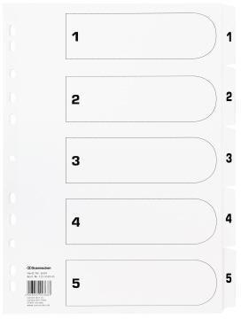 Soennecken Zahlenregister DIN A4 170g/m² 1-5 Karton weiß