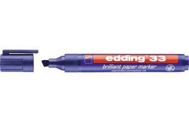 edding Pigmentmarker 33 brilliant paper marker 1-5mm blau Keilspitze nachfüllbar