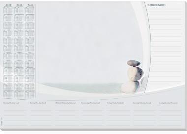 sigel Schreibunterlage Design 59,5 x 41 cm (B x H) ohne Folienauflage 2022-2024 Papier grau Harmony 30 Bl.