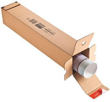 ColomPac Versandhülse ® 10,8 x 10,8 x 43 cm (B x H x L) mit Selbstklebung Kraftliner Wellpappe braun