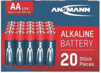 ANSMANN Batterie AA/Mignon LR6 Alkaline 1,5V 20 St./Pack.