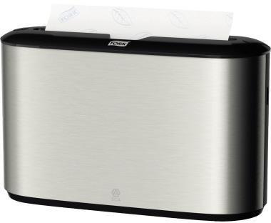 TORK Handtuchspender XPress® Interfold-Falz / W-Falz 21,8 x 32,3 x 11,6 cm (B x H x T) Metall/Kunststoff edelstahl/schwarz