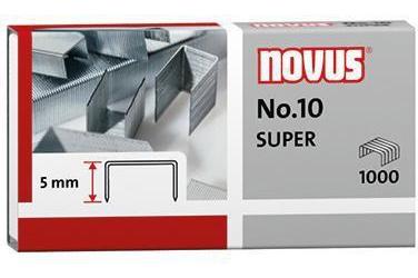 NOVUS Heftklammer No. 10 SUPER Heftgeräte Heftzangen Stahl verzinkt 1.000 St./Pack.