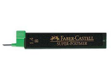 Faber Castell Feinmine SUPER POLYMER 1,4mm B schwarz 6 St./Pack.