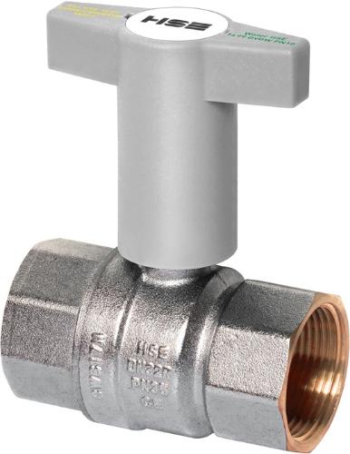 HS Kugelhahn UNIDUO 1700 2x IG, mit ISO-T-Griff, grau 3/8Z 2x IG, mit ISO-T-Griff, grau