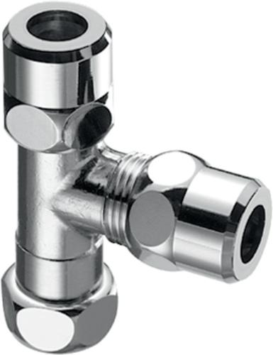 SCHELL T-Stück mit beweglicher Überwurfmutter 3/8Zoll chrom