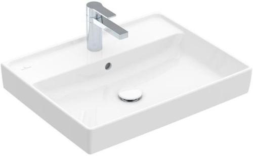 Villeroy & Boch Waschtisch COLLARO 600x470mm Weiß Alpin eckig, mit Überlauf