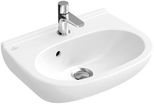 Villeroy & Boch Handwaschbecken O.NOVO 450 x 350 mm für 3-Loch Armatur, mit Überlauf weiß