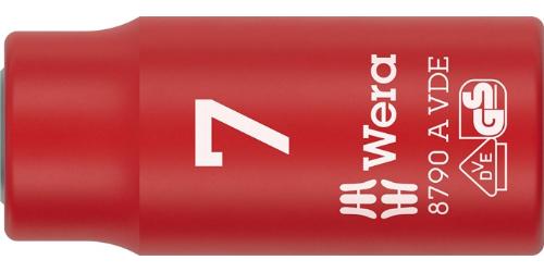 Wera Steckschlüsseleinsatz 8790 A VDE 1/4 ″ Schlüsselweite 7 mm Länge 41 mm