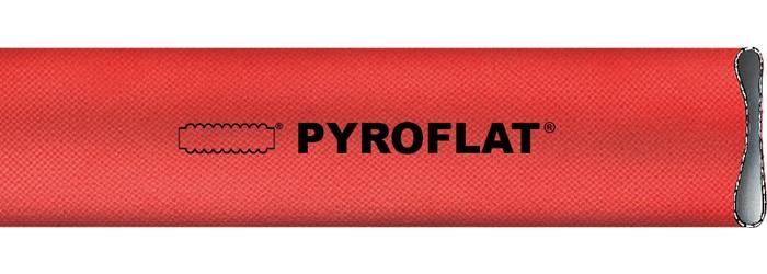 TEGUMA Feuerwehrschlauch PYROFLAT® Länge 30 m Innen-Ø 65,0 mm Außen-Ø 68,6 mm