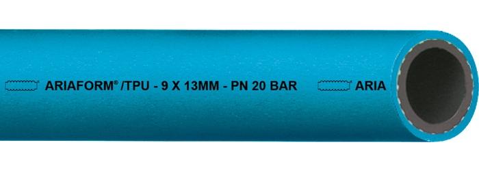TEGUMA PU-Pressluftschlauch ARIAFORM®/TPU Innen-Ø 9 mm Außen-Ø 13,0 mm Länge 50 m Blau