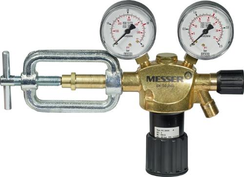 MESSER-CUTTING Flaschendruckminderer CONSTANT 2000 Acetylen 25 bar 1-stufig Bügel