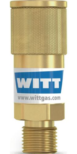 WITT Schlauchkupplung SK 100-1, SK 100-2 Brenngas G 3/8″ LH AGS Körper