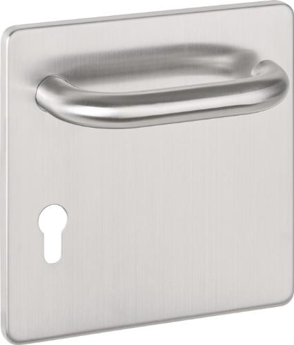 TECWERK Feuerschutzgarnitur NW-445-2 Edelstahl 60 für Türstärke 39-52 mm PZ quadratisch DIN links / rechts