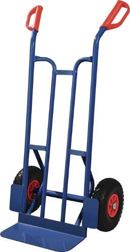 TECWERK Sackkarre Höhe 1150 mm Schaufel-L150xB400mm PU-Bereifung Tragfähigkeit 250 kg saphirblau, RAL 5003