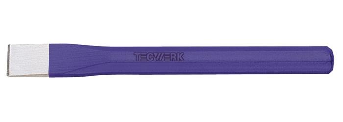 TECWERK Fliesenmeißel flach Schaftquerschnitt 8 mm 10 mm 100 mm Chrom-Vanadium-Stahl