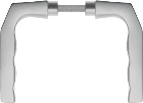 EDI Türdrückerpaar 125Z Aluminium F1 ohne Rosetten Vierkant 8 mm