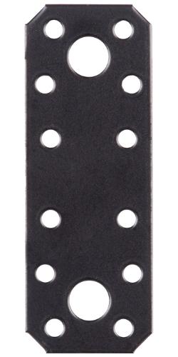 GAH Alberts Flachverbinder EN 14545 Länge 96 mm Breite 35 mm Stärke 2,5 mm Stahl schwarz kunststoffbeschichtet