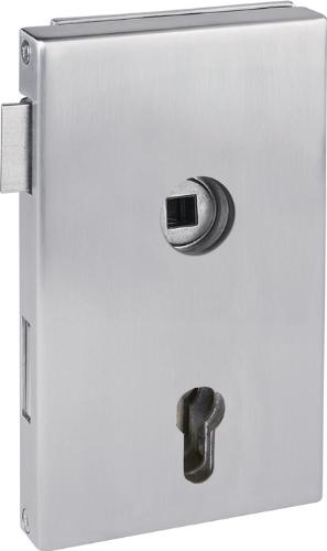 HERMAT Glastürschloss 6053 PZ L - Molina Edelstahl matt PZ DIN links