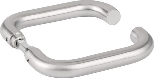 HERMAT Glastürdrückerpaar 1801 BASIC 01 Edelstahl U-Form Vierkant 8 mm