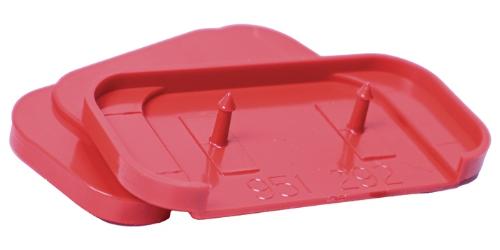 GfS Ersatzoberplatte Typ K Ersatzteil für Haube Typ K 1 Macrolon-Kunststoff rot