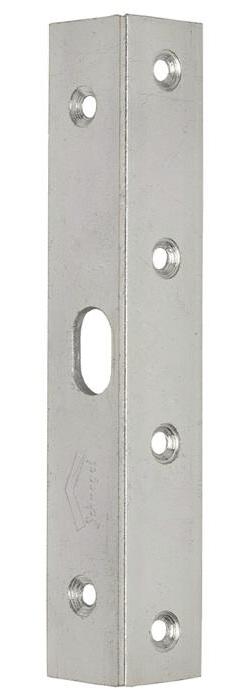 Schnegel Winkelschließblech Stahl verzinkt mit ovalem Riegelloch Breite 25 mm Länge 150 mm Tiefe 25 mm