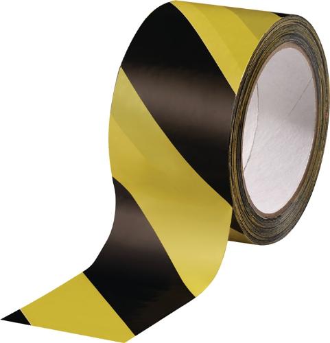 Burmann Warnmarkierungsband PVC schwarz/gelb Länge 66 m Breite 60 mm
