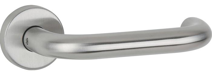 APTEC Drückergarnitur Basic 01 Edelstahl 60 Edelstahl matt U-Form WC DIN links / rechts D/D