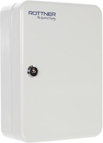 ROTTNER Schlüsselbox SK 20 H250xB180xT85 mm lichtgrau Stahl Anzahl Haken 20