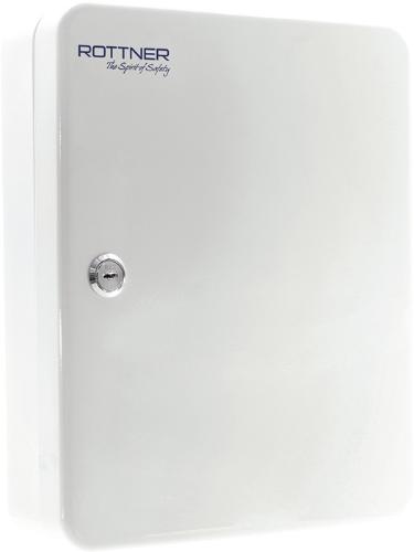 ROTTNER Schlüsselbox SK 40 H300xB245xT85 mm lichtgrau Stahl Anzahl Haken 40