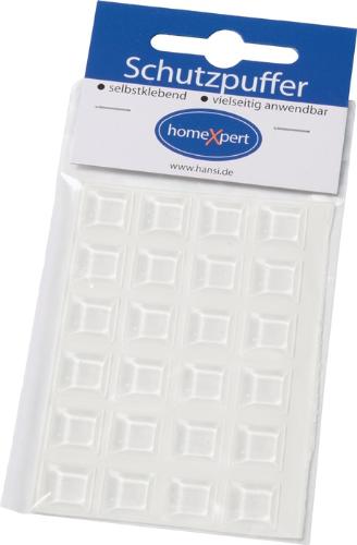 HANSI-Siebert Schutzpuffer Clear 12,7 mm Kunststoff transparent Quadrat selbstklebend