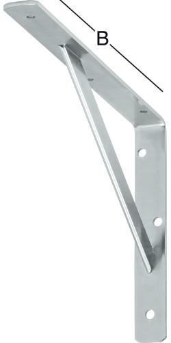 VORMANN Stegkonsole Länge 400 mm Höhe 250 mm Breite 30 mm Stärke 4 mm Stahl pulverbeschichtet weiß Tragfähigkeit 250 kg