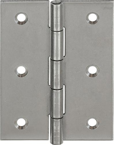 VORMANN Scharnier 10502 Höhe 60 mm Breite 46 mm Stärke 1,2 mm Edelstahl gerollt, halbbreit