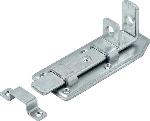 VORMANN Türschlossriegel Länge 120 mm Breite 56 mm Stahl blau verzinkt gerade mit Schlaufe