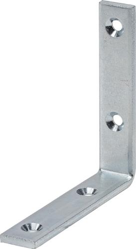 VORMANN Winkel stark Länge 120 mm Breite 20 mm Stärke 5 mm Stahl blau verzinkt Loch-Ø 6 mm