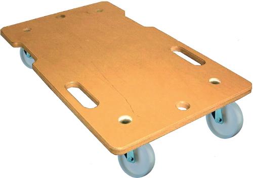 BS Rollen Transportroller Rad-Ø 75 mm 150 kg L600 mm B350 mm Kunststoff Holz mit Griffmulde