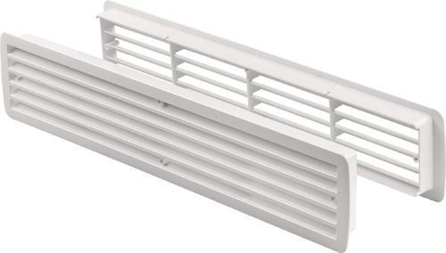 HOJU Badezimmerlüftung 9020 W Länge 457 mm Breite 92 mm Kunststoff weiß Ecken abgerundet