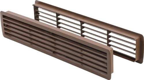 HOJU Badezimmerlüftung 9020 N Länge 457 mm Breite 92 mm Kunststoff nußbaum Ecken abgerundet