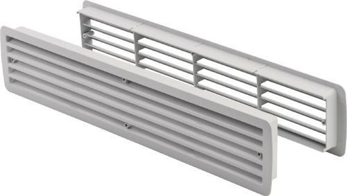 HOJU Badezimmerlüftung 9020 G Länge 457 mm Breite 92 mm Kunststoff lichtgrau Ecken abgerundet