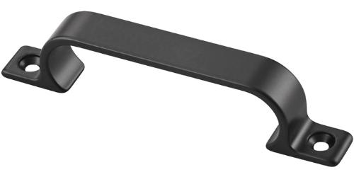 Hermeta Handgriff Ausladung 21 mm Länge 112 mm Breite 14 mm Aluminium schwarz kunststoffbeschichtet Anzahl Löcher 2, Ø 4,3 mm