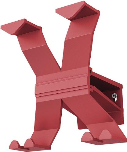 Haarmann Wandgarderobe Aluminium 4Haken Länge 170 mm erdbeerrot