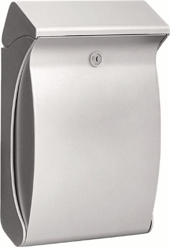 BURG WÄCHTER Briefkasten Swing 4906 Si Höhe 419 mm Breite 271 mm Tiefe 129 mm silber Kunststoff DIN C4