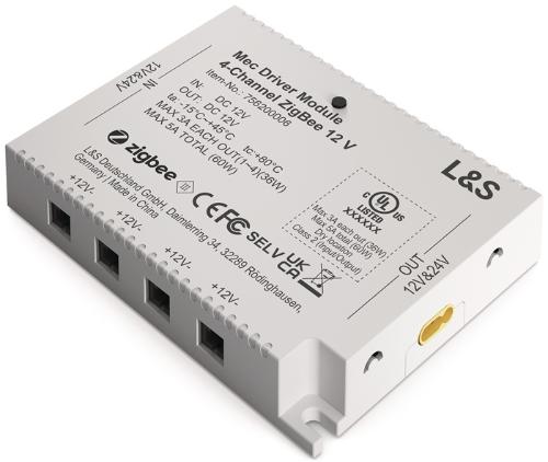 L&S Funktionsmodul Mec Driver 4 Kanäle mit je 1 LED Ausgang 12 V DC Länge 98,3 mm