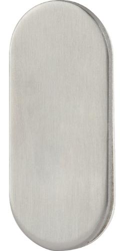 HERMAT Kleberosette Edelstahl matt 60 Schildstärke 3 mm blind oval
